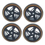 Pneus avant et arri�re hexagonaux rc, 4x12mm, 63mm, jantes de roues adapt�es � hsp 94123 d3 tt01 1:10, ...