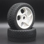 Pneus en caoutchouc pour buggy tout - terrain rc 1:8, jantes en plastique, moyeu hexagonal 17mm, blanc, ...