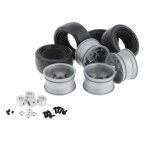 Pneus en caoutchouc pour wpl d12 1 / 10 rc, 4 pi�ces, jantes, roues de voiture, camions rc