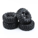 Pneus et jantes en caoutchouc pour voiture rc tout - terrain, 4 pi�ces, noir 1:10, r�sistance a l'abrasion, ...
