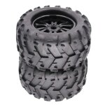 Pneus tout - terrain pour camion, 2 pices, echelle de vlo hors route 1 / 8 rc, roues en caoutchouc, ...