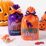 Pochette chat citrouille halloween p�ques, sachet de bonbons biscuits, pochette de jouets, pochette de ...