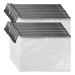 Pochette a fermeture eclair b5 pour documents, 20 pices, sacs pour dossiers a fermeture eclair, sacs ...