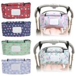 Pochette de poussette, sac a couches pour poussette, sac suspendu, sac de maman, sac de rangement imprim, ...