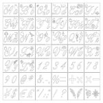 Pochoir de peinture et de dessin pour enfants, 42, pi�ces / ensemble, lettres et nombres, bricolage, ...