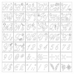 Pochoir de peinture et de dessin pour enfants, 42, pices / ensemble, lettres et nombres, bricolage, ...