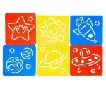 Pochoir de peinture pour enfants, 6 pi�ces, cadeau de no�l, voiture, motifs d'animaux, jouets de dessin ...