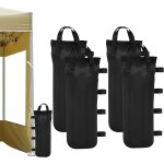 Poids pour tonnelle 4 pcs, tissu oxford 800d sac de sable pour parasol pied de tonnelle sac lestage pour ...