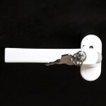 Poignes de fentre en aluminium pour enfants, 2 pices, verrou de scurit blanc en blanc, pour porte ...