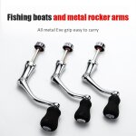 Poign�e de moulinet spinning en m�tal, pi�ce de rechange avec poign�e rotative en plastique