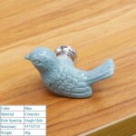 Poigne de porte de chambre a coucher en cramique, dessin anim pigeon moderne europen, color, tiroir ...