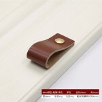 Poigne de porte et tiroir en cuir pour enfants, 2 pices, en cuivre pur, style nordique de luxe, anti ...