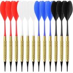 Pointe plastique, flechettes pour cible electronique, 12 fl�chettes � pointe souple pour cible de flechette ...