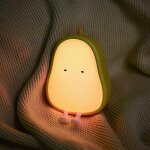 Poire de canard led veilleuse pour enfants, p�pini�re en silicone au toucher mignon l