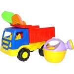 Polesie 9011 set avec camions   salut  , pelle, r�teau et arrosoir, couleurs assorties