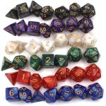 D�s poly�driques, 6 ×7 (42 pi�ces) d�s jeux de role avec 7 sacs velours, poly�drique jeu de dice, jeu ...