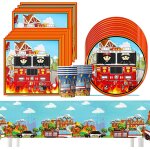 Pompier décoration d'anniversaire accessoires de fête, 41 pcs anniversaire pompiervaisselle de fête, ... Pompier décoration d'anniversaire accessoires de fête, 41 pcs anniversaire pompiervaisselle de fête, ...
