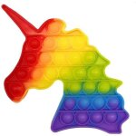 Pop - it / bubble pop / go pop multicolore forme licorne - jeu sensoriel anti - stress pop - it licorne ...
