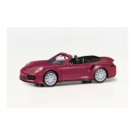 Porsche 911 turbo cabriolet rouge 1 / 87 herpa