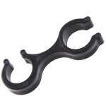 Portable trekking pôle canne de marche 8 en forme pince pince accessoires noir Portable trekking pôle canne de marche 8 en forme pince pince accessoires noir