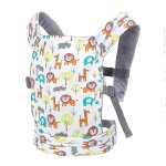 Porte - bebe en peluche avec sangle reglable pour fille, transport avant et arriere, cadeau ideal