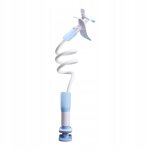 Porte - biberon fixe avec pince pour biberon d'eau et de lait, bleu, 95 cm