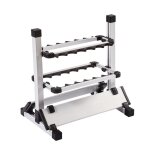 Porte - canne a pche en aluminium support de rangement pour canne capacit 12 pices outils
