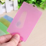 Porte cartes de crdit en plastique transparent, pour bus bancaire, couverture de rangement de cartes ...