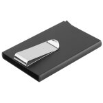 Porte - cartes de crdit professionnel portable en mtal, porte - cartes d'extrieur avec pince  billets ...