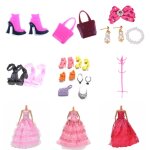 Porte - chaussures et jupes pour poupes barbie, porte - vtements, porte - bijoux, dcontract, accessoires ...