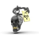 Porte - cls tte de mort avec pendentif carte a jouer cadeau - mtm ysk5156