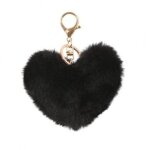 Porte - cls coeur porte - cls peluche noir ysk1106