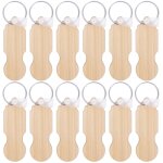 Porte - clés jetons de caddie premium ¿ métal et bambou, compacts, durables, lot de 12 Porte - clés jetons de caddie premium ¿ métal et bambou, compacts, durables, lot de 12