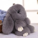 Porte - cls lapin en peluche pour femmes, mignon, pompon en fourrure, ange lapin, poupe, jouet pour ...