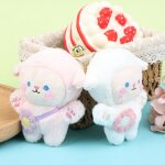 Porte - cls ours en peluche couleur bonbon pour filles, pendentif de sac, accessoires de voiture, mignon, ...