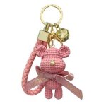 Porte - cls porte - cls ours en peluche rose poudr ysk1509