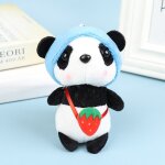 Porte - cls panda en peluche, 12cm, mignon, dessin anim, animal en peluche, jouets, pendentif, poupe, ...