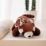Porte - cls en peluche en forme de panda roux mignon et adorable, pendentif aimant pour rfrigrateur ...