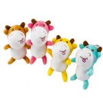 Porte - cl�s en peluche de vache ann�e 2021, poup�e en peluche de dessin anim� pour gar�ons et filles, ...