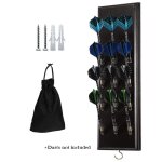 Porte - flchettes mural  12 trous, trous percs de prcision avec crochet en mtal, sac de rangement ...