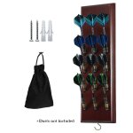 Porte - flchettes mural  12 trous, trous percs de prcision avec crochet en mtal, sac de rangement ...