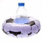 Porte gobelet gonflable flottant pour enfant, jeu de football, pour f�te a la piscine, sous verre de ...