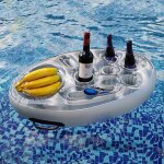 Porte - gobelet gonflable flottant pour piscine, décoration de fête, sous - verre de bar pour la plage, ... Porte - gobelet gonflable flottant pour piscine, décoration de fête, sous - verre de bar pour la plage, ...