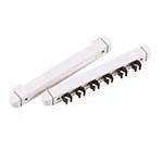 Porte - queues de billard mural  clip 6 q blanc