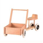 Porteur b�b� avec chariot a pousser en bois fabriqu� en europe
