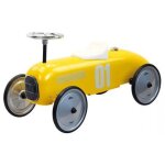 Porteur bebe racer - voiture de course retro vintage en metal - coloris jaune - des 18 mois / 20 kg max ...