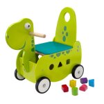 Porteur en bois pour bb le dinosaure