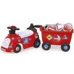 Porteur avec grande remorque amovible + 14 elements routiers ( panneaux, plots, . . . ) - porteur enfant ...