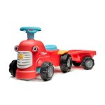 Porteur tracteur maurice avec remorque rouge - rouge
