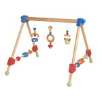 Portique d'veil en bois pour bb - roba - avec 3 pendentifs - multicolore